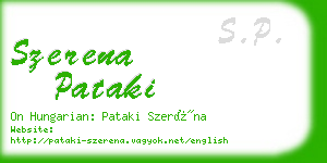 szerena pataki business card